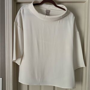 Chico's Cream Cowl Neck Blouse